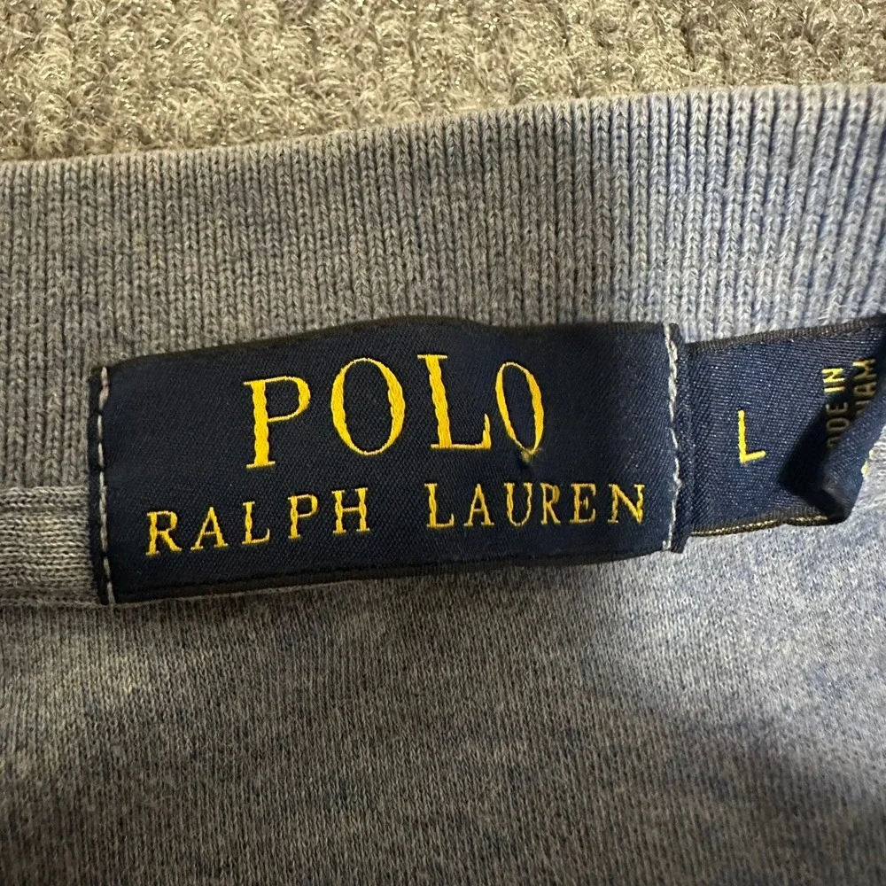 Polo Ralph Lauren Mens Large Blue Short Sleeve Cotton Polo Shirt Pony